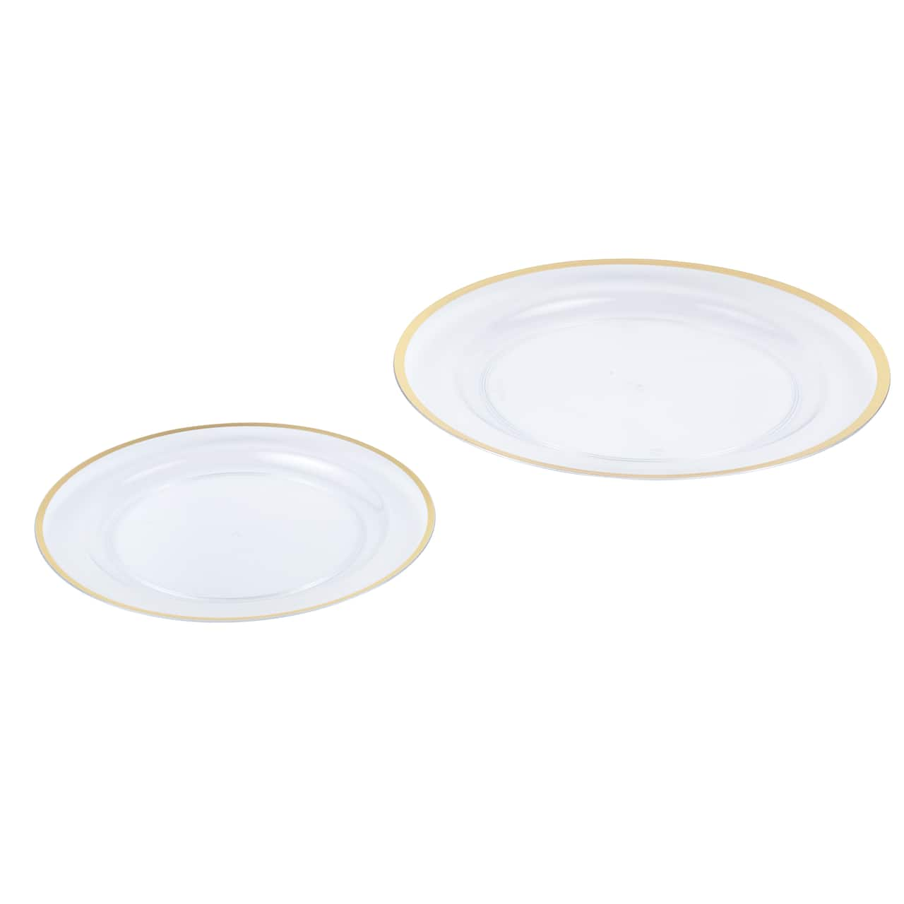 Clear &#x26; Gold 40 Piece Dinner &#x26; Lunch Plate Set by Celebrate It&#x2122;